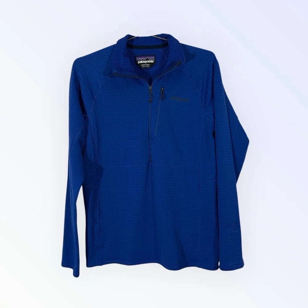PATAGONIA REGULATOR R1 1/4 ZIP FLEECE MENS‎ MEDIUM BLUE